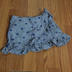 OshKosh B’gosh Girls Blue Polka Dot Ruffle‎ Skirt Size 6X